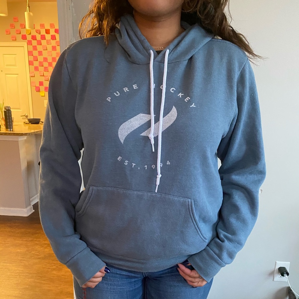 Super soft blue Pure Hockey hoodie